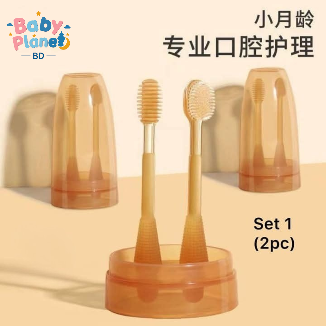 Soft Silicone Baby Toothbrush Set 